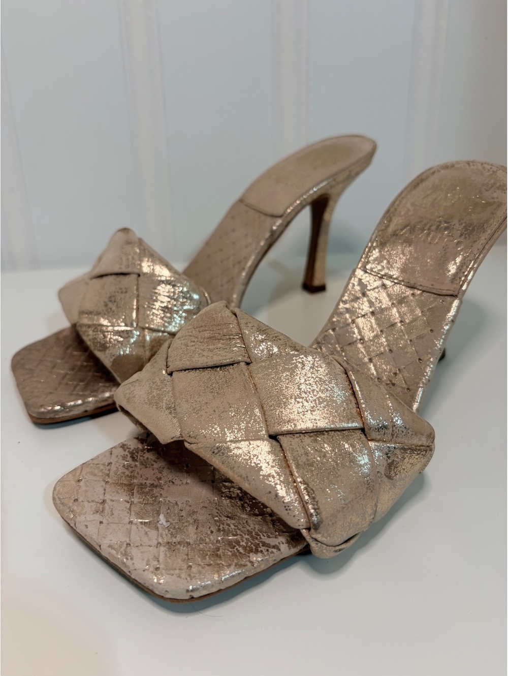 Gold Vince Camuto Brelanie Woven Mule